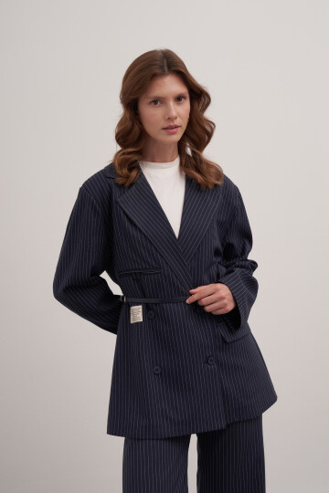 Striped Blazer Double Suit