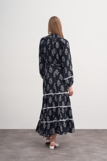 Patterned Muslin Dress