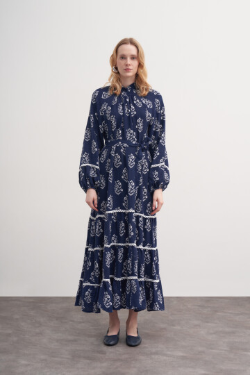 Patterned Muslin Dress