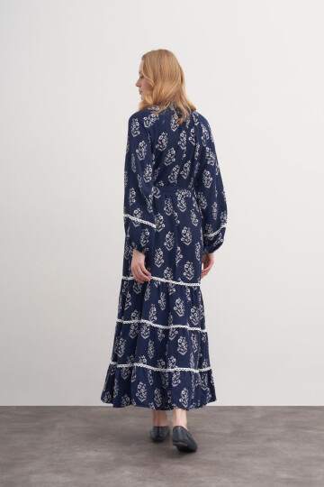 Patterned Muslin Dress