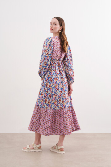 PATTERNED MUSLIN DRESS