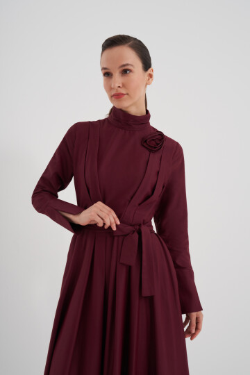 Dress with Pleat Detail on the Chest