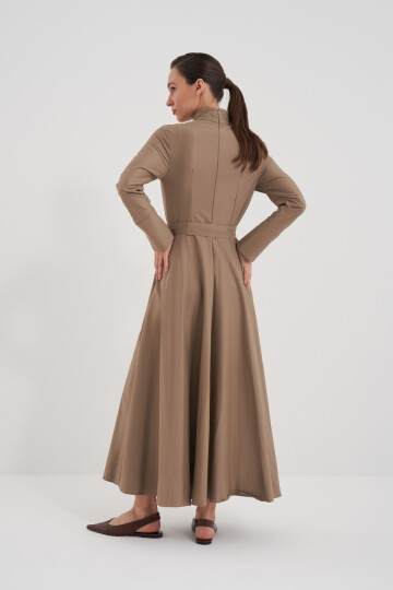 Dress with Pleat Detail on the Chest