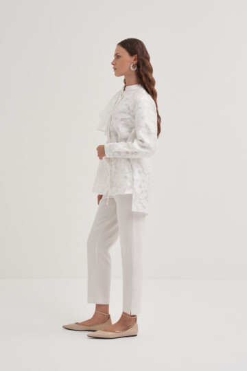 Laced Ruffle Detailed Shirt