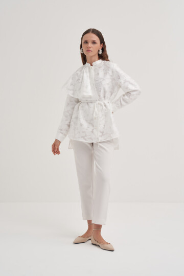 Laced Ruffle Detailed Shirt