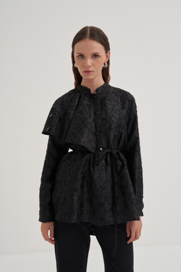 Laced Ruffle Detailed Shirt