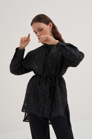 Laced Ruffle Detailed Shirt