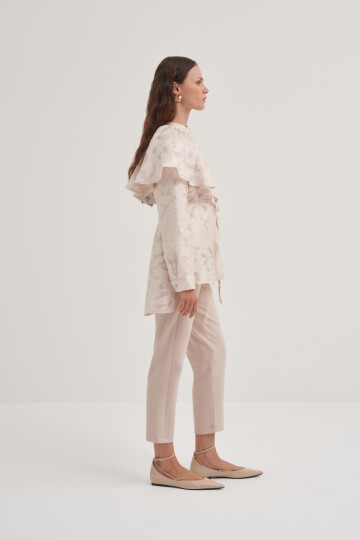 Laced Ruffle Detailed Shirt