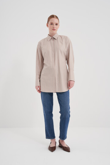 Stone Poplin Shirt