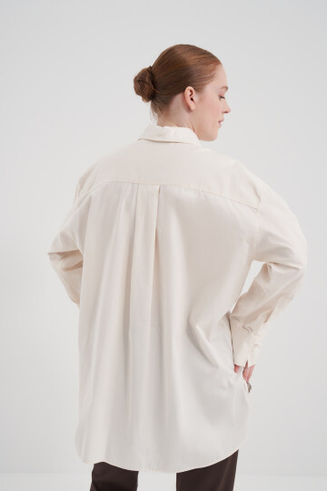 Poplin Shirt with Slit Detail