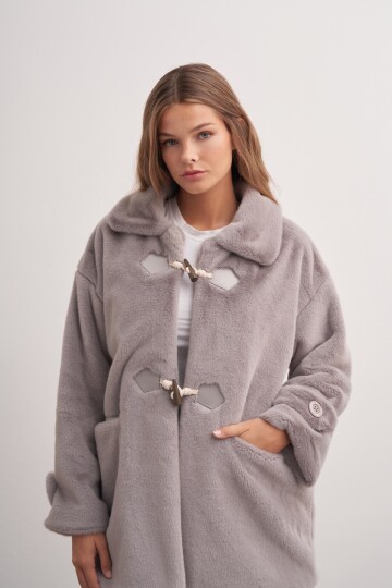 Soft Textured Plush Coat