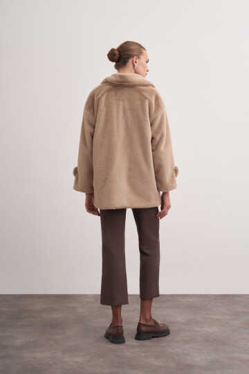 Soft Textured Plush Coat