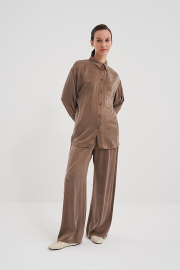 Buttoned Pocket Detailed Bamboo Double Suit