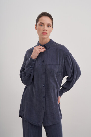 Buttoned Pocket Detailed Bamboo Double Suit