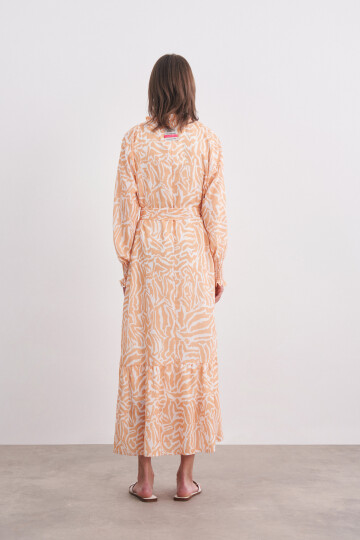 ZEBRA PATTERN LINEN DRESS