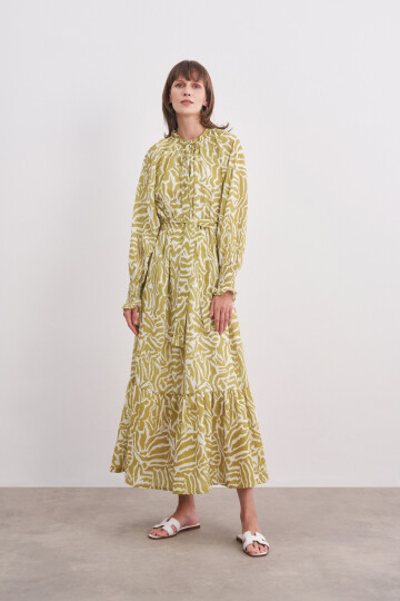 ZEBRA PATTERN LINEN DRESS